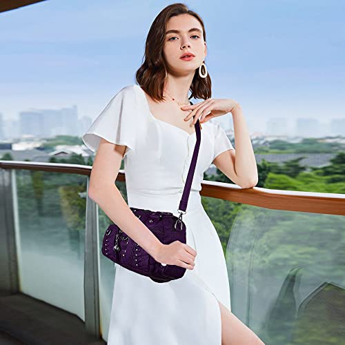 Image of Angel Kiss Small Purse Handbag for Women Crossbody and Shoulder Bags Multipocket Soft Hobo Purses