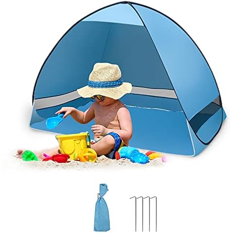 Joparri Tragbar Strandmuschel 2-3 Personen Strandzelt mit UV-Schutz wasserabweisend Windschutz Familie Zelt mit Tragetasche Cover