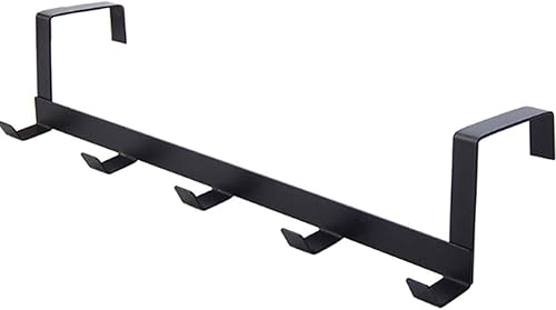 Miniatura 7 de Metal 5-Hook Dormitorio Armario Armario Puerta Atrás Sombrero Perchero Percha Organizador - Blanco