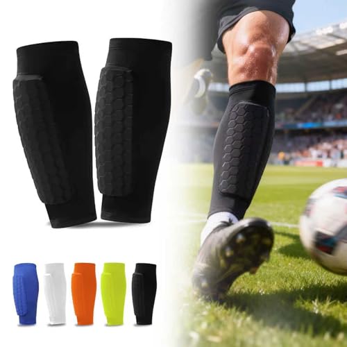 Football Shin Pads Boys Girls Shin Guards Defenders Kids Shin Pads Sleeves - Superior Impact Absorption Breathable Lightweight Protective Equipment for Soccer Skiing & Sports