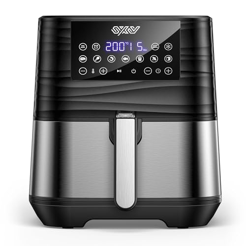 Innsky Friggitrice ad Aria 5.5L Senza Olio 1700W, Air Fryer con Ricette Italiane, 11 Programmi...