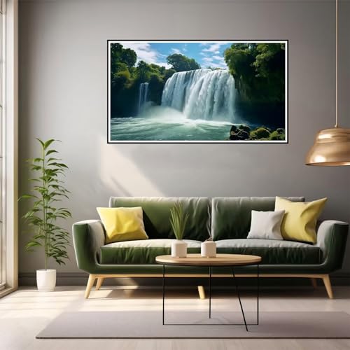 Diamond Painting Cascade grand format 124x70cm avec kit broderie complet - 2