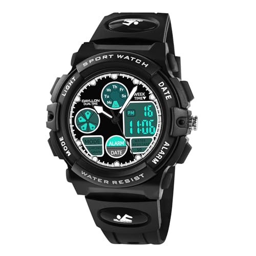 Image of Dayllon Boys Watch,Kids Watch for 5-15 Year Old Boys,Digital Sport Outdoor Multi Function Waterproof with LED Alarm Calendar Analog Watch for Kids Gifts