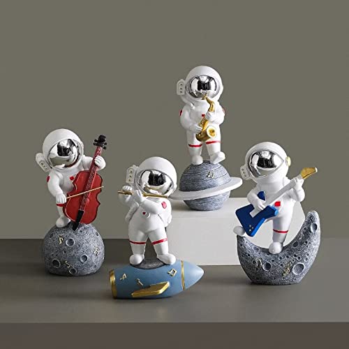 Image of AUGEN Astronaut Set of 4 B Action Figure Limited Edition for Car Dashboard, Decoration, Cake, Office Desk & Study Table (10cm)(Pack of 4)