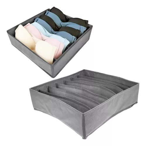 Kit com 3 Caixas Organizadoras de 7 Divisórias para Gavetas – Pra...