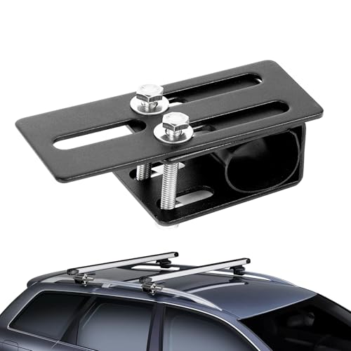 momgyaamz Soporte de Caja de Techo, Soporte de Pared de Caja de Techo con Junta de Goma, Fijación Universal de Caja de Techo y Anzuelo U, Rango de Montaje Ajustable de 120 a 183 mm, 1 Pieza.