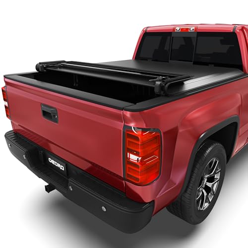 Image of OEDRO Soft Quad-Fold Tonneau Cover for 2007-2013 Chevy Silverado 1500 5.8ft