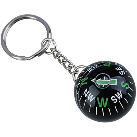 AceCamp Munkees Ball Compass Keychain, Small Useful Outdoor Tool Gift, Hiking Key Ring, Camping, Backpacking, Portable Survival Gadget, Explore, Kids Navigation Equipment, Direction, Mini Cover