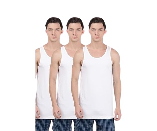 koisa Men's Soft Combed Cotton Sleeveless Vest, White, Scoop Neck, Daily Comfort Undershirt, Pack of 3-picture-5