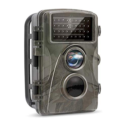 TEC.BEAN Trail Game Camera 1080P Full HD Waterproof Upgraded Infrared LEDs Scouting Cam for Wildlife Monitoring with 120°Detecting Range Motion Activated Night Vision LCD IR LEDs