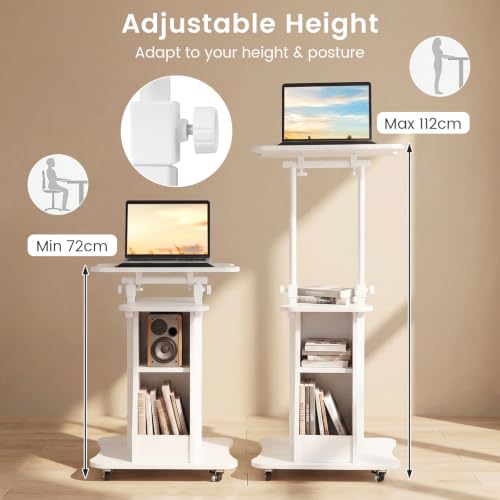 Bureau debout réglable FANTASK table mobile inclinable 50x40cm - 8