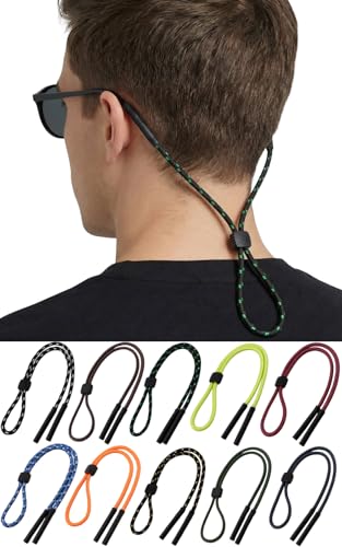 [TERTIS] ターティス メガネチェーン メンズ ストラップ ホルダー ストラップ ストッパー アクセサリー 眼鏡 ずれ防止 おしゃれ グラスコード サングラス 落下防止 サングラス すべり止め スポーツ 登山 アウトドア (ブラックXグリーン)の商品画像（Amazon）