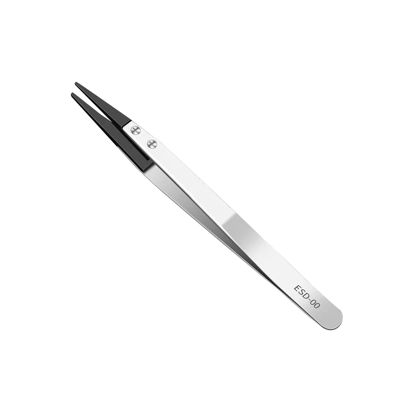 Tsophreniq A Interchangeable Head Nti-Static Tweezers Stainless Steel Nti-Static Model Making Industrial Electronic Repair Ntistatic Replaceable Tips Electronics Repair Industrial