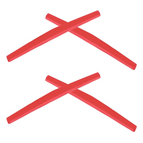 Image of 2 Pair Red Replacement Earsocks for Oakley Wiretap Sunglasses