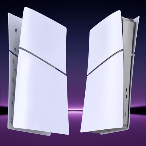 Image of Digital Edition Cover Plates for New PS5 Slim Console, Shell Panels Compatible with New PlayStation 5 Slim Accessories Protective Replacement Faceplate (White)