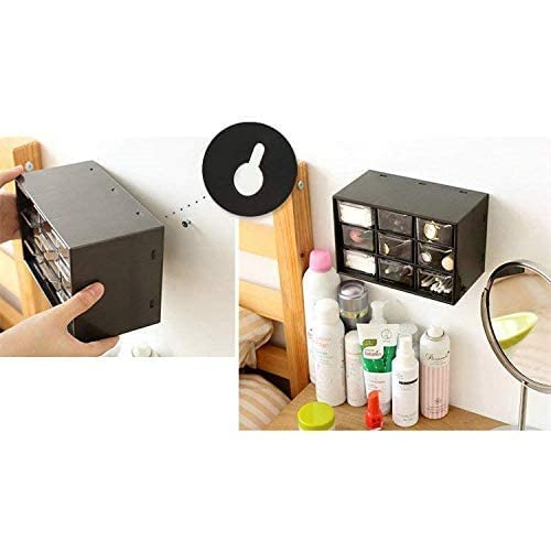 Image of 9 Drawer Plastic Rectangular Small Storage Box for Desk, Cabinet, Sewing Kit, Spice (18 x 10 x 12 cm)