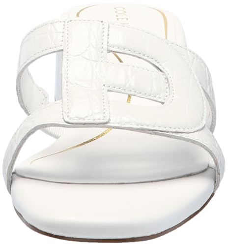 Cole Haan Cole Haan Womens Chrisee Heeled Sandal, White Croc Prt Leather, 9.5-B US