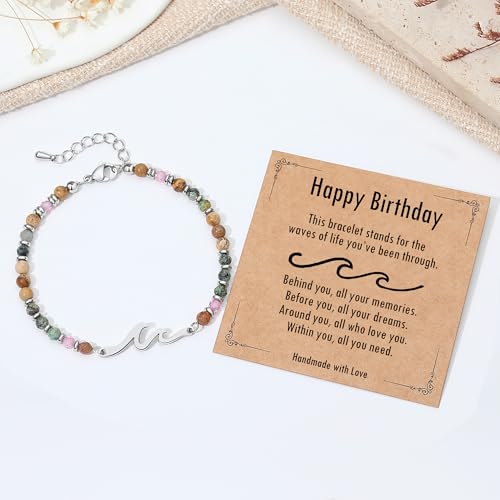 TONY & SANDY Friend Gifts for Women, Sister Gift, Friendship Bracelets, Wave Bracelet, Best Friend Birthday Gifts for Women, Bestie Bracelets, Christmas Stocking Stuffers for Woman4