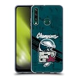 Head Case Designs sous Licence Officielle NFL Casque des Eagles Vainqueur du Super Bowl LIX 2025 Coque en Gel Doux Compatible avec Huawei Y6p