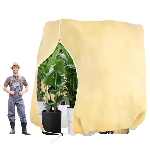 95”(H)x80”(W) Plant Covers Freeze Protection,3oz/yd² Thickened Frost cloths with Zipper