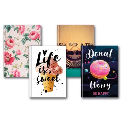 A6 Feint Ruled Casebound Notebook, Assorted, Pack of 10