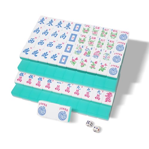 Juego de Mahjong Americano con 166 fichas y 2 dados
