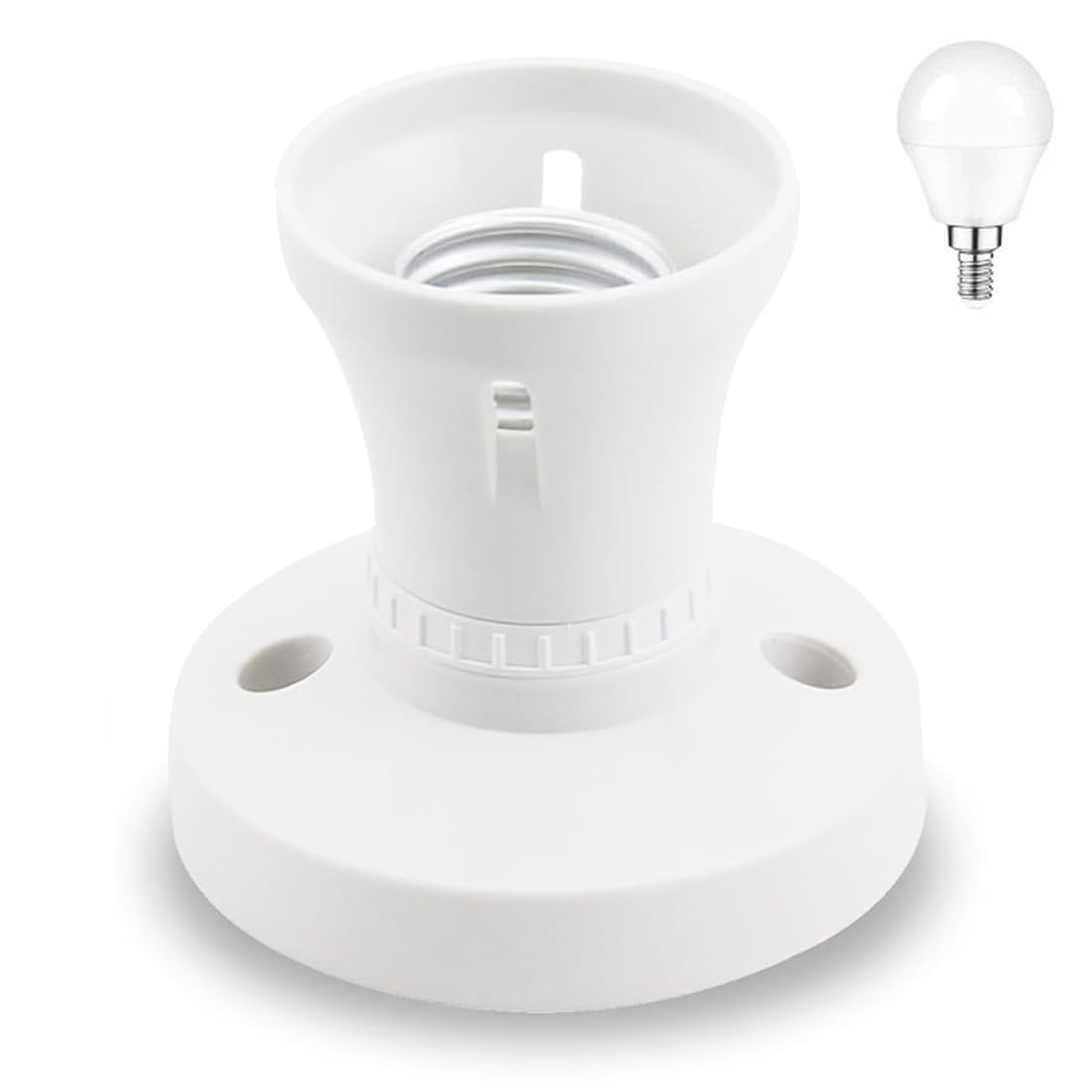 FiTspi E27 Lamp Holder Base Socket Converter, Straight Socket Wall Adapter, Light Bulb Holder for Ceiling Pendant E27 Screw Fitting