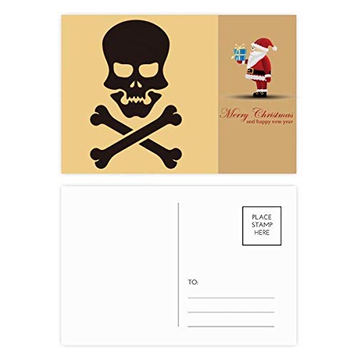 Cartes Halloween tête de mort os du Père Noël à offrir en cadeau aux passionnés d'art