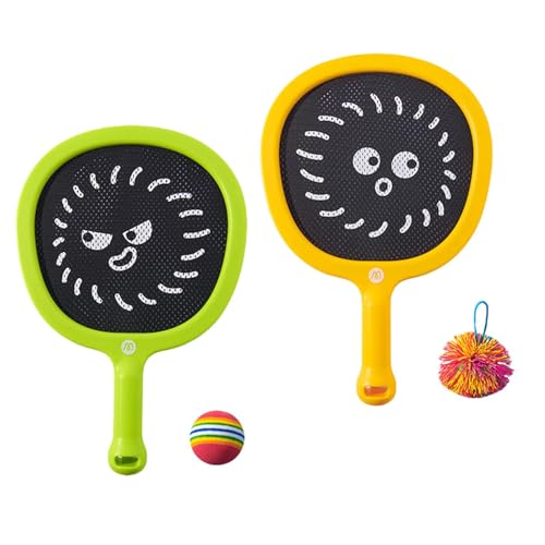 shamjina Brinquedo de treinamento de tênis esportivo, raquete de brinquedo de treinamento ao ar livre, conjunto de raquete de tênis infantil para iniciantes de