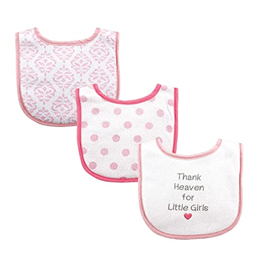 Image of Luvable Friends Unisex Baby Cotton Terry Drooler Bibs with Fiber Filling