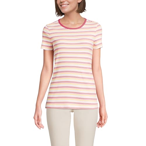 Image of Lands' End Women's Cotton Rib Knit T-Shirt