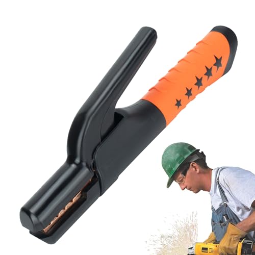 Abrazadera de soldadura estable - Portaelectrodos 1000a resistente al calor y a los golpes para máquinas de soldadura Construcción forjada muy gruesa para un uso robusto Para la reparación de