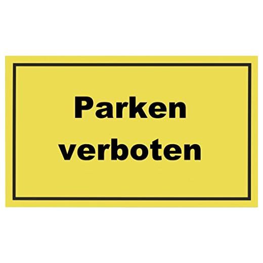 Metafranc notskylt ”förbjuden parkering” – 250 x 150 mm/skylt/informationsskylt/förbudsskylt/förbud/parkeringsförbud/markmarkmarkmarkering/reklambeteckning/503760
