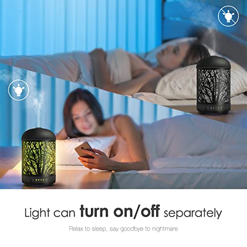 Salking-Diffuseur-Huiles-Essentielles-100ml-Humidificateur-dair-Ultrasonique-Brume-Fraiche-Arome-Parfum-Electrique-avec-7-Couleurs-Changeantes-Arret-Automatique-pour-ChambreSalonSpaYogaMassage