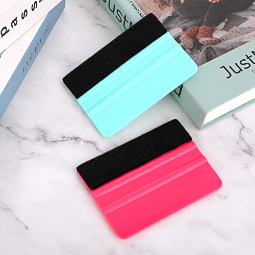 Rakel für Folie 2 Stück Folienrakel Rakel mit Filzkante Folierungs Werkzeug von Fliesenaufklebern, Autofolien, Schutzfolien, Möbelfolien, Wandtattoos