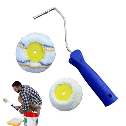 Bordo di pittura con setole dense - strumento per la pittura di angoli, strumento per dipingere i bordi per pareti | Mango comodo, rullo d'angolo per pannelli in gesso -