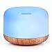 1000ML Essential Oil Diffuser For Large Room - Quiet Aroma Oil Diffuser with Adjustable Cool Mist Humidifier Mode,Remote Control Waterless Auto-off 7 Color LED Lights Changing for Home,Office Bedroom