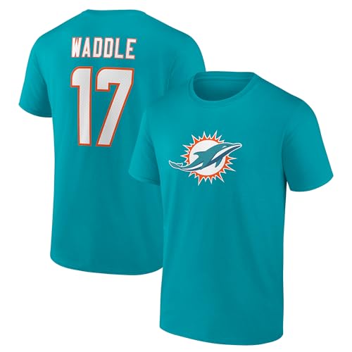 Fanatics Men's Jaylen Waddle Aqua Miami Dolphins Player Icon Name & Number T-Shirt -  Fanatics/Ruppshirts