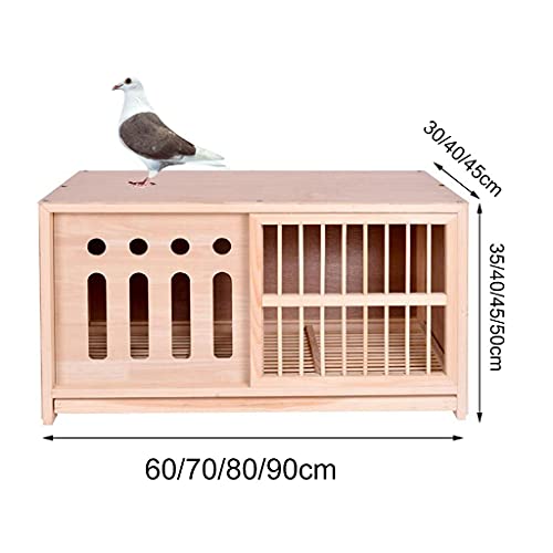 Hyx Us Bird Cage For Small Parrot Wooden Bird Cage Household Large Space Bird Cage Cooperating Pigeon Pairing Cage Drawable Dung Tray (Color : Wood Color, Size : 904550Cm) #TOP4