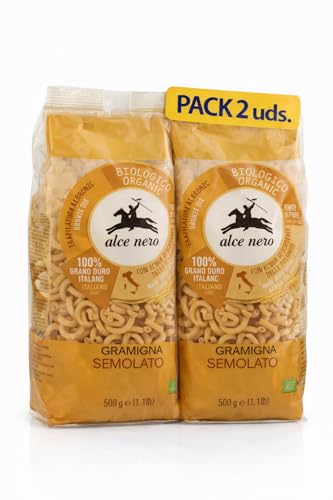 Pack 2x Fideo para Fideuá de Sémola de Trigo Bio 500 g | 2 Paquetes de 500 g (Total 1 kg) | Pasta Ecológica de Trigo Duro | Ideal para Fideuá