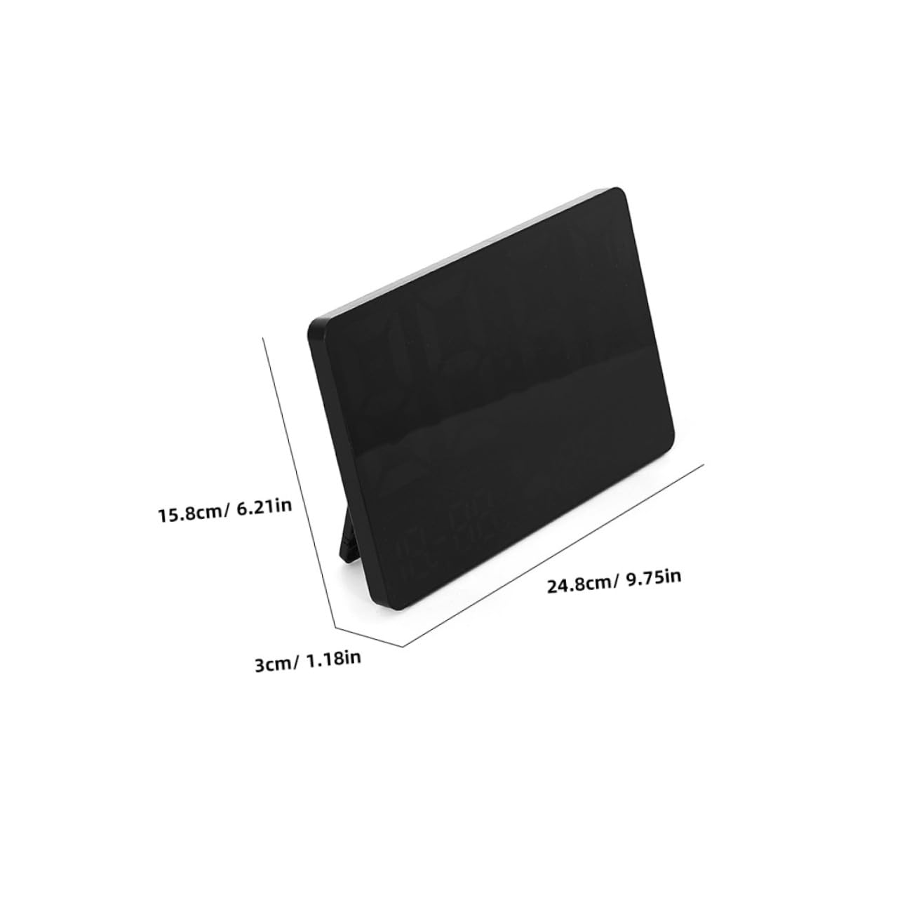 DOITOOL Reloj de Pared Digital Grande con Pantalla LED Termómetro Integrado Sensor de Presión Atmosférica y Funciones de Alarma Calendario y Regresiva para Salón y Oficina