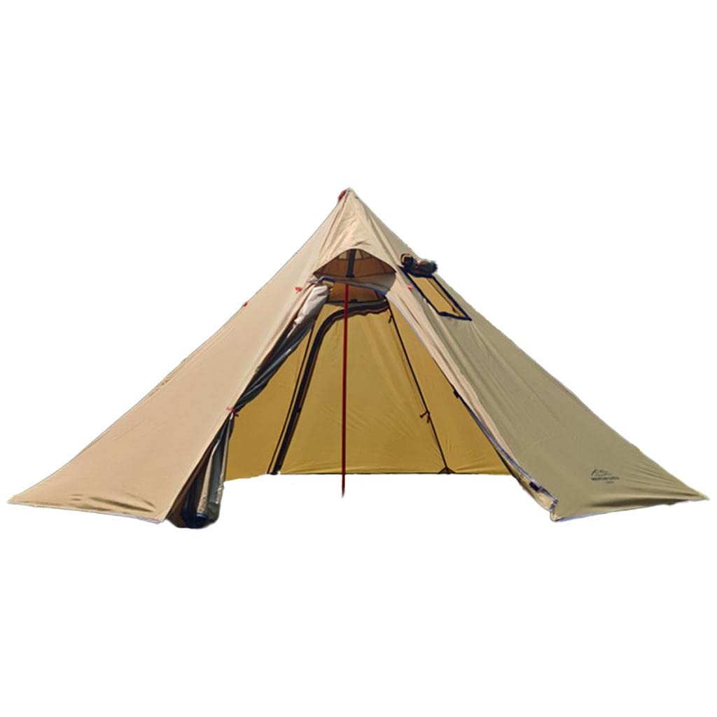 Hot Tent with Flue Pipe Window Waterproof 4 Season for Bushcraft Brown | Tent & Canopy Accessories | Tents & Canopies | Camping & Hiking | Outdoor Sports-image-13