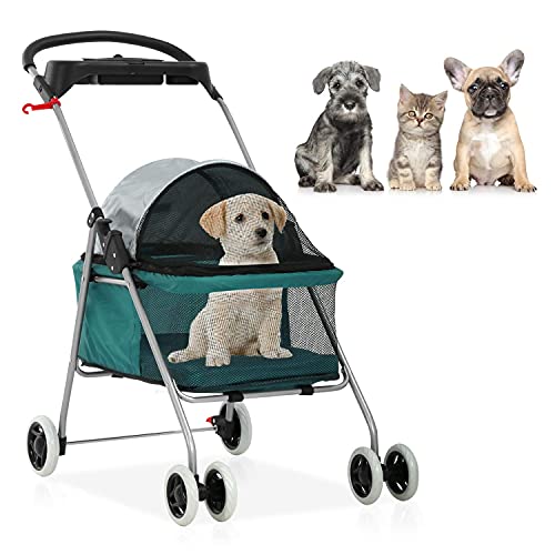Pet Stroller - MeetPerfect Luxury Pet Roadster for Dogs and Cats Waterproof Dog Cart Dog Stroller Cat Stroller Pet… - Image 3