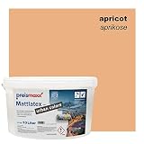 preismaxx Mattlatex urban colors, bunte Wandfarbe, orange, aprikose, apricot 10L