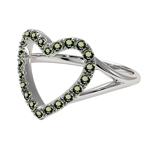 Choose Your Color Gemstone Heart Shape Ring Split Shank Engagement Proposal Chakra Healing Ring Latest Fashion Birthstone Minimalistic Jewelry for Her Available in Size:4,5,6,7,8,9,10,11,122