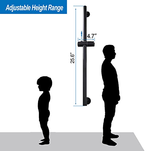 Bangpu Matte Black Shower Slide Bar, Bathroom Shower Slide Bar With Adjustable Handheld Shower Holder Wall Mount, Stainless Steel Slide Slide Bar Drill-Free Mounted #TOP4
