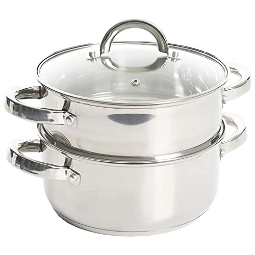 Comparison: Best Steamers For Cooking 6 Oster Sangerfield Stainless Steel Cookware, 3.0-Quart Dutch Oven w/Steamer Basket