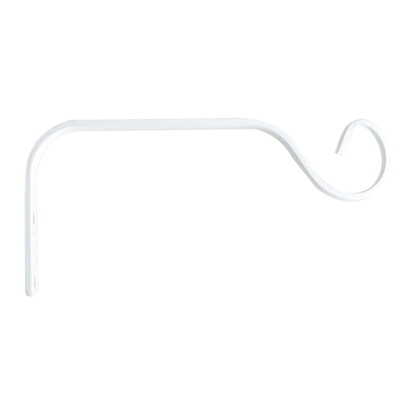 Huwoyg White Plant Hanger Hook Wall Mounted Hanging Basket Brackets Metal Flower Pot S-Shape For Plants(White)