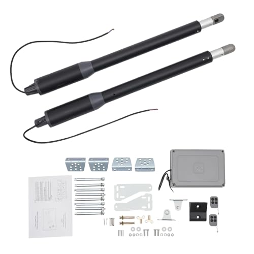 Kit de abridor de puerta batiente de brazo automático, abridor de puerta eléctrico de alta resistencia con control remoto, peso máximo de una hoja: 150 kg, modos eléctrico/manual