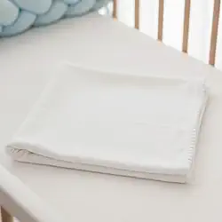 Manta de Bebê Premium, Malha 100% Algodão, Acabamento em Pompom, 70x80cm, Múltiplas Cores, Macia e Hipoalergênica para Berço e Carrinho (Branco)